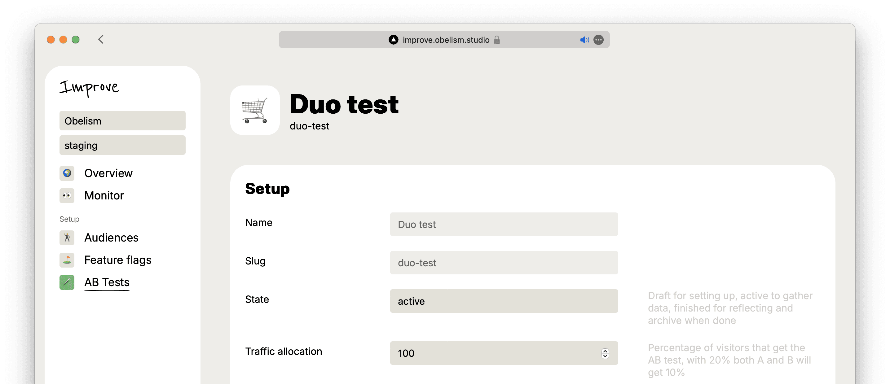 Obelism dashboard